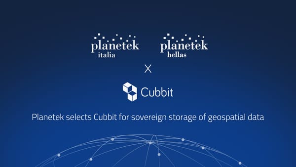 Planetek selects Cubbit for sovereign storage of geospatial data